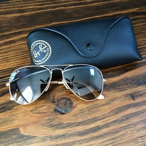 Sunglasses; rose gold aviators